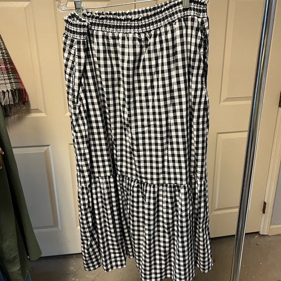 Who What Wear XL Black and White Gingham Maxi Skirt - Picture 2 of 2